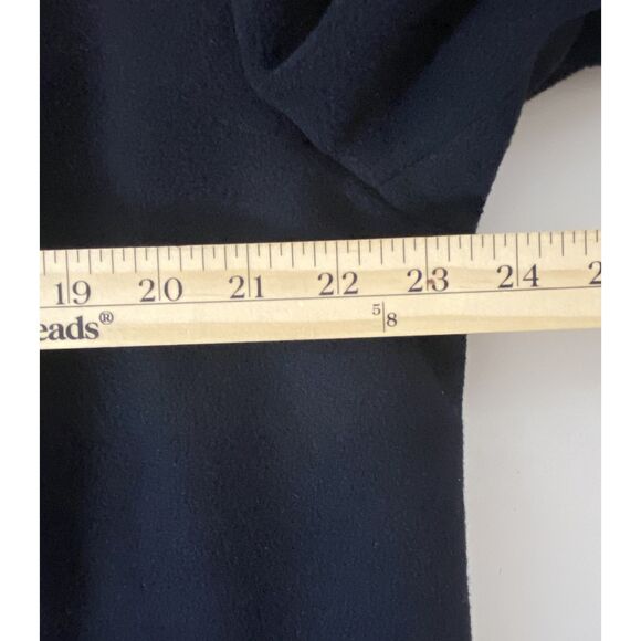 Lanzetti Blue Pure Cashmere Long Lined Winter Elegant Tailored Workcore Coat - Picture 5 of 13